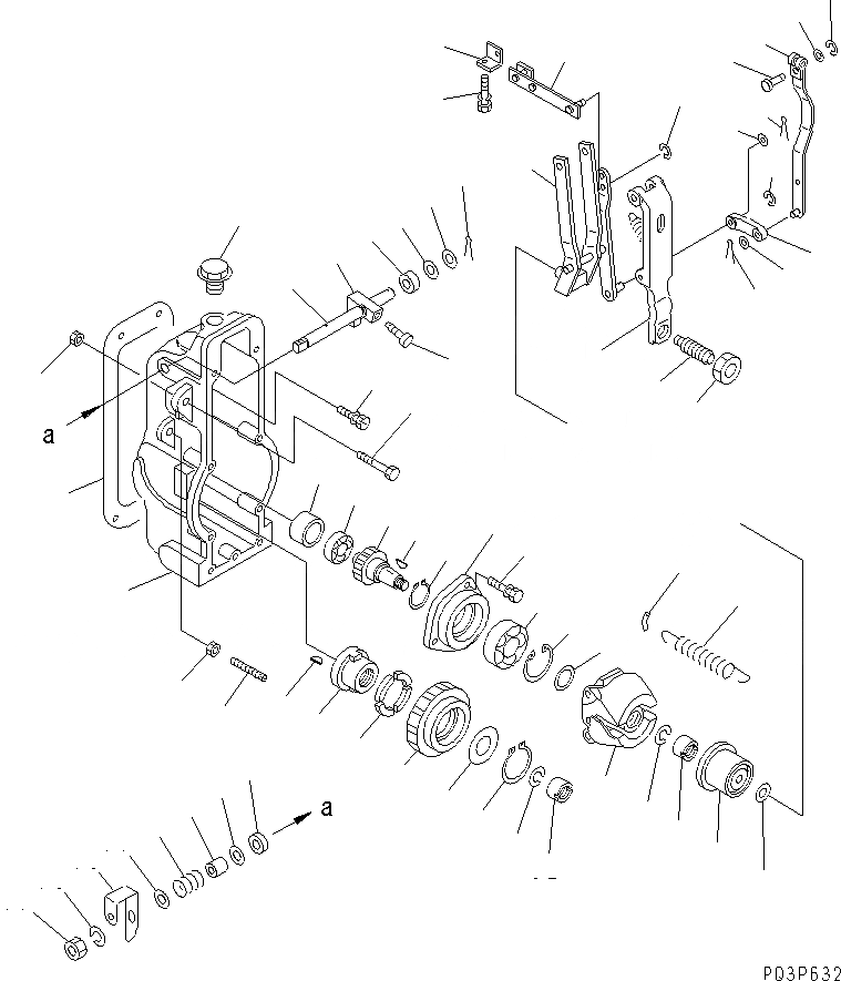 Схема запчастей Komatsu SA12V140-1A-80 - ТОПЛ. НАСОС (РЕГУЛЯТОР ЛЕВ.) (/) (БОЛЬШ. КОВШ СПЕЦ-Я.)  (ВНУТР. ЧАСТИ)(№9-) ДВИГАТЕЛЬ