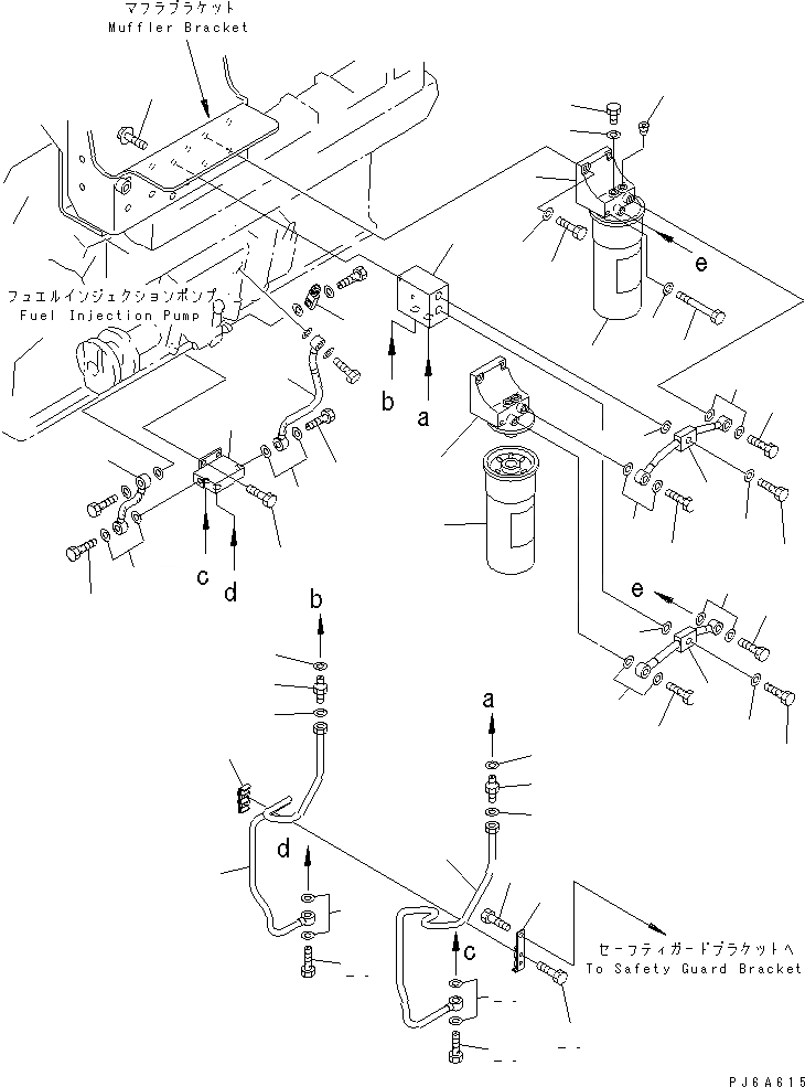 Схема запчастей Komatsu SA12V140-1A-80 - ТОПЛИВН. ФИЛЬТР. И ТРУБЫ (/) (ЛЕВ.)(№9-) ДВИГАТЕЛЬ