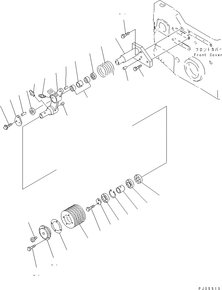Схема запчастей Komatsu SA12V140-1A-80 - НАТЯЖНОЙ РОЛИК(№-7) ДВИГАТЕЛЬ