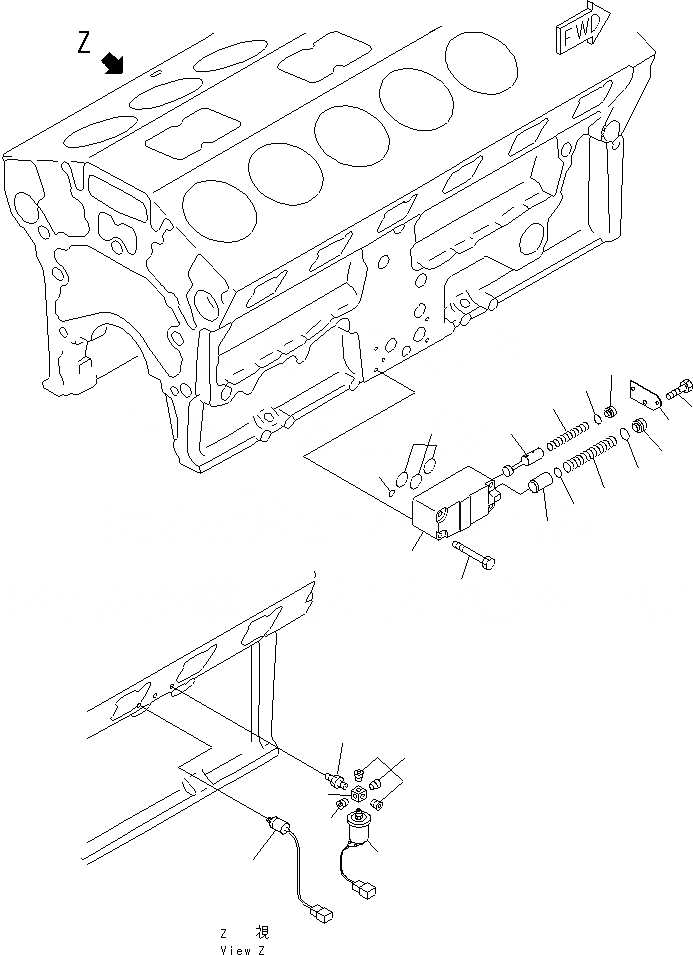 Схема запчастей Komatsu SA12V140-1M - МАСЛ. РЕГУЛЯТОР ДВИГАТЕЛЬ
