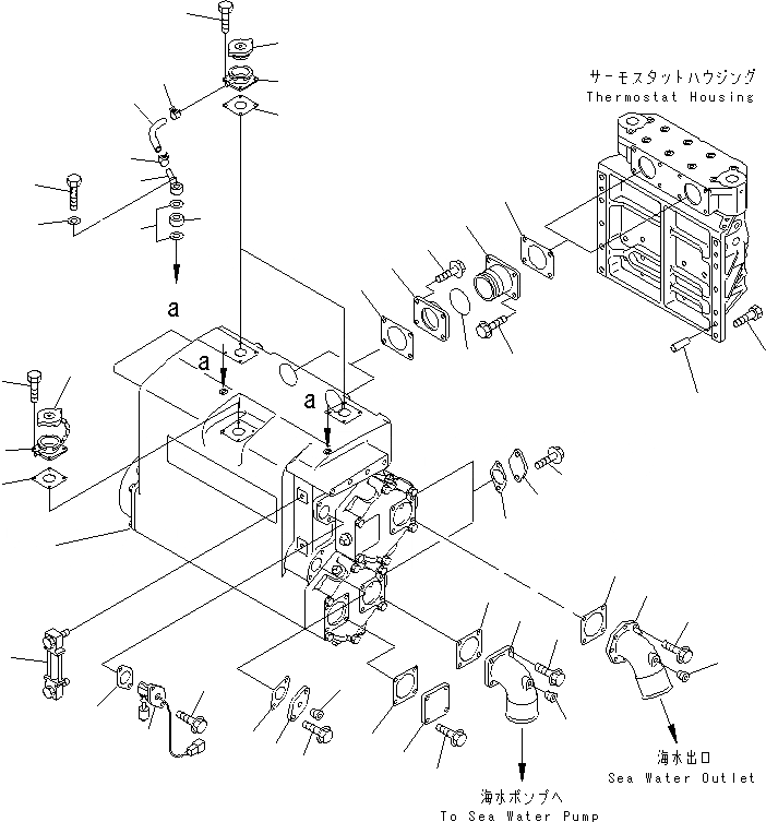 Схема запчастей Komatsu SA12V140-1M - ПОДОГРЕВ-EXCПОДВЕСН. КРОНШТЕЙН КРЕПЛЕНИЕ (JCI СПЕЦ-Я.) ДВИГАТЕЛЬ