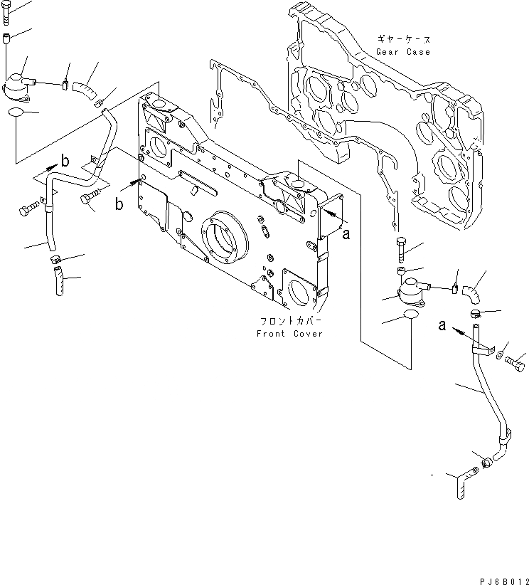 Схема запчастей Komatsu SA12V140-1E-A - САПУН(№-) ДВИГАТЕЛЬ