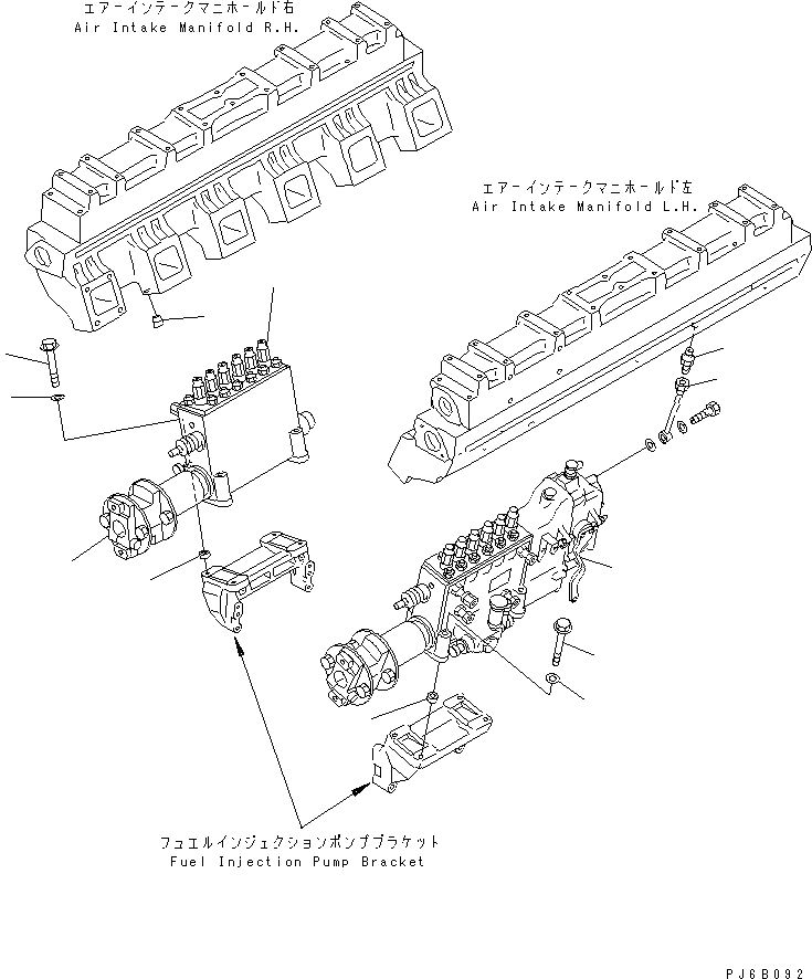 Схема запчастей Komatsu SA12V140-1E-A - КРЕПЛЕНИЕ ТОПЛ. НАСОСА(№-97) ДВИГАТЕЛЬ