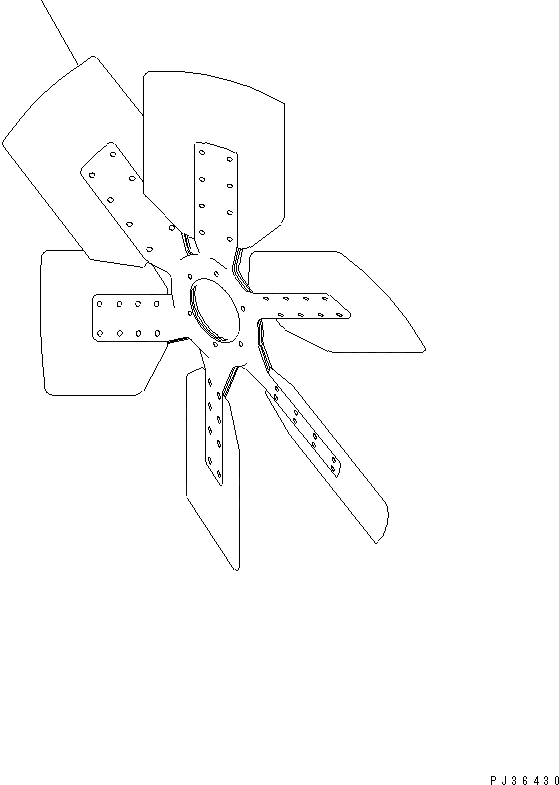 Схема запчастей Komatsu SA12V140-1E-A - ВЕНТИЛЯТОР ОХЛАЖДЕНИЯ(№-) ДВИГАТЕЛЬ