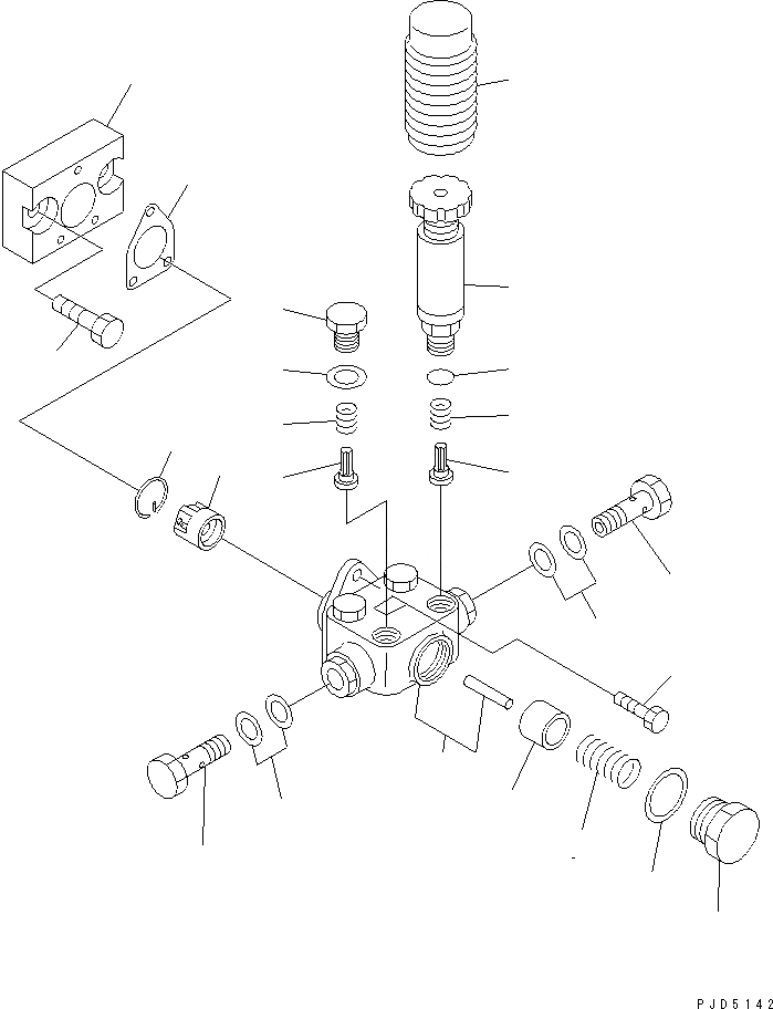 Схема запчастей Komatsu SA12V140-1C-A - НАСОС ПОДЪЕМА (ДЛЯ ЭЛЕКТРИЧ. РЕГУЛЯТОРА) (ВНУТР. ЧАСТИ)(№8-) ДВИГАТЕЛЬ