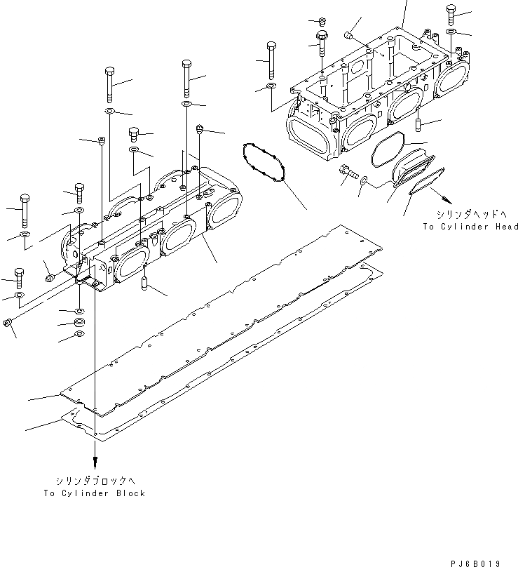Схема запчастей Komatsu SA12V170E-2A - ТРУБОПРОВОД ВПУСКА ВОЗДУХА ДВИГАТЕЛЬ