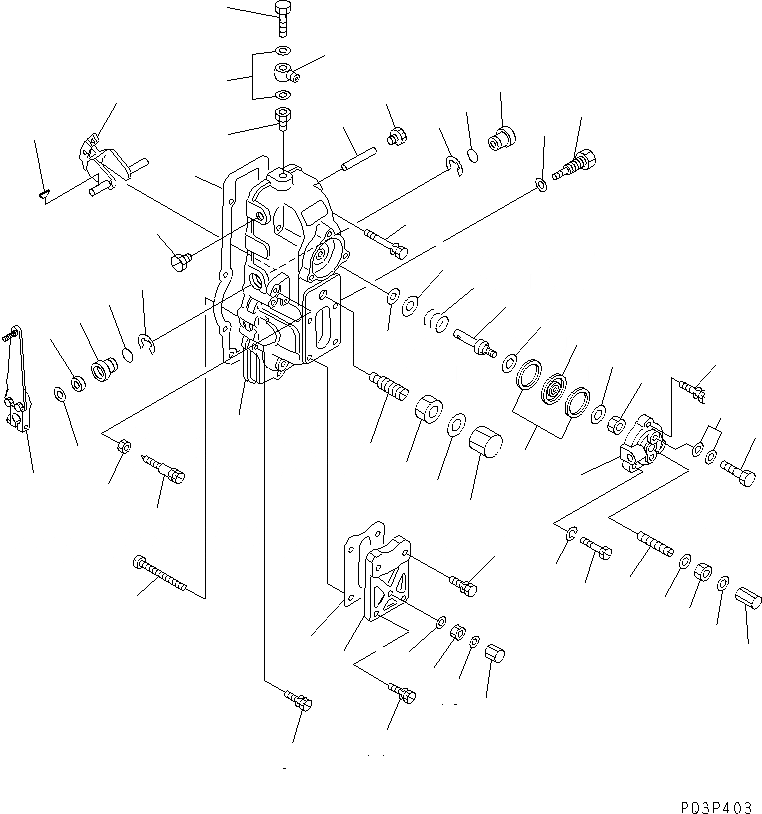 Схема запчастей Komatsu SA12V140-1E-A - ТОПЛ. НАСОС (РЕГУЛЯТОР) (ЛЕВ.) (/) (ВНУТР. ЧАСТИ)(№98-) ДВИГАТЕЛЬ