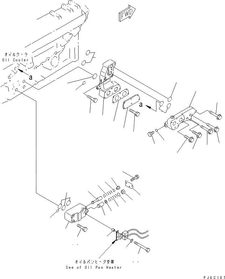 Схема запчастей Komatsu SA12V140-1R-A - МАСЛ. АДАПТЕР (МОРОЗОУСТОЙЧИВ. СПЕЦИФИКАЦИЯ.)(№78-) ДВИГАТЕЛЬ