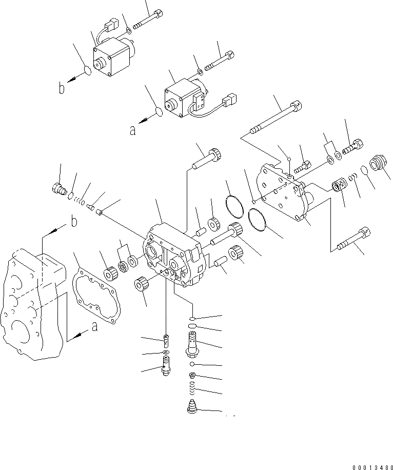 Схема запчастей Komatsu SA12V140-1C-A - ТОПЛ. НАСОС (РЕГУЛЯТОР) (ПРАВ.) (/) (ДЛЯ ЭЛЕКТРИЧ. РЕГУЛЯТОРА) (RELIABILITY UP) (ВНУТР. ЧАСТИ)(№9-9) ДВИГАТЕЛЬ