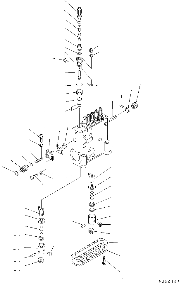 Схема запчастей Komatsu SA12V140-1U-A - ТОПЛ. НАСОС (НАСОС) (ЛЕВ.) (/) (ДЛЯ МЕХАНИЧ. РЕГУЛИР.) (ВНУТР. ЧАСТИ)(№7-) ДВИГАТЕЛЬ