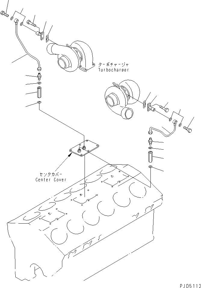 Схема запчастей Komatsu SA12V140-1U-9A - ТУРБОНАГНЕТАТЕЛЬ ОХЛАЖД-Е (ВОДН. ВХОДН. ЛИНИЯ) (ВОДН. ОХЛАЖД. СПЕЦ-Я.)(№8-) ДВИГАТЕЛЬ