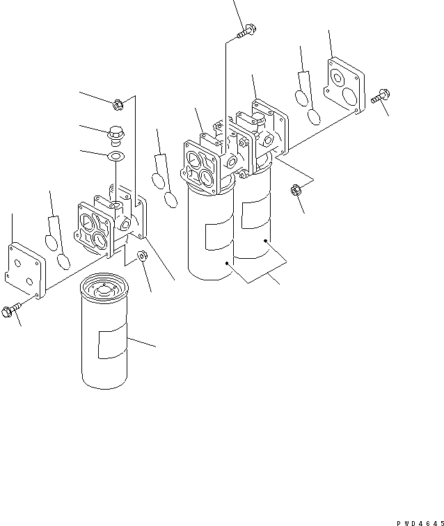 Схема запчастей Komatsu SA12V170-1D-A - ПРОХОДНОЙ ФИЛЬТР(№8-) ДВИГАТЕЛЬ