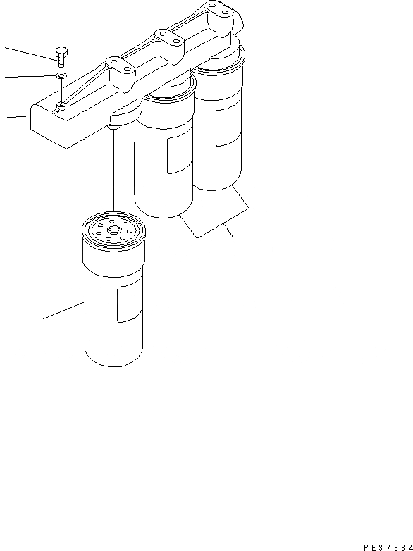 Схема запчастей Komatsu SA12V170-1D-A - ТОПЛИВН. ФИЛЬТР. (ШАССИ КРЕПЛЕНИЕ)(№8-) ДВИГАТЕЛЬ