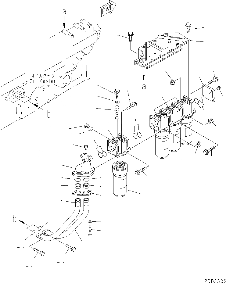 Схема запчастей Komatsu SA12V140-1R-A - МАСЛ. ФИЛЬТР (МОРОЗОУСТОЙЧИВ. СПЕЦИФИКАЦИЯ.)(№78-) ДВИГАТЕЛЬ