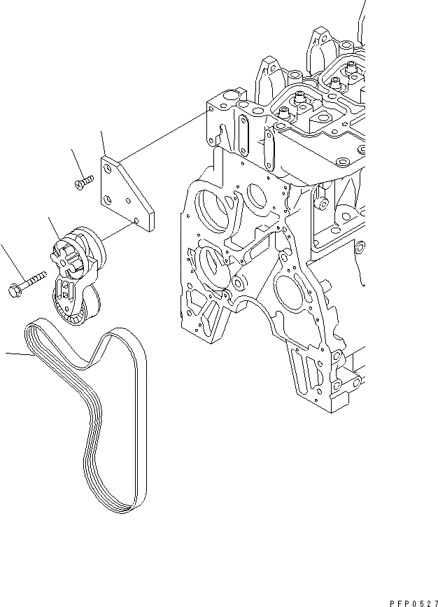 Схема запчастей Komatsu SA4D102E-1AC - НАТЯЖИТЕЛЬ РЕМНЯ(№799-) ДВИГАТЕЛЬ