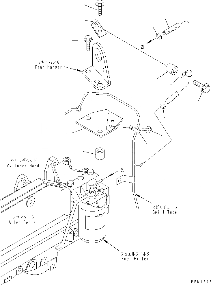 Схема запчастей Komatsu SA6D102E-1C-Z - ВОЗВРАТ ТОПЛИВА(№-97) ДВИГАТЕЛЬ