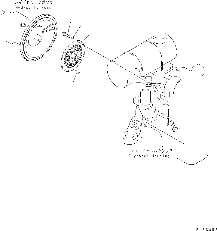 Схема запчастей Komatsu SA6D102E-1C-Z - ДЕМПФЕР (ORDERING ПЕРЕДАЧАDED ЧАСТИ)(№89-) ДВИГАТЕЛЬ
