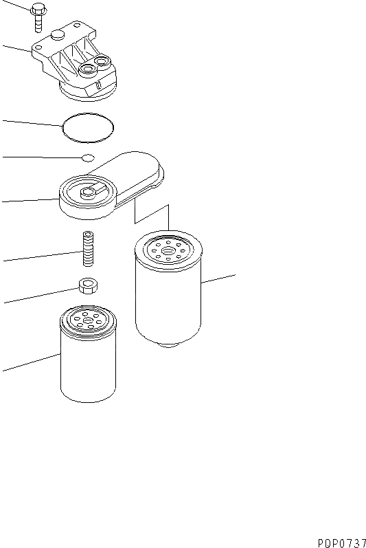 Схема запчастей Komatsu SA6D102E-1AC - ТОПЛИВН. ФИЛЬТР.(№88-) ДВИГАТЕЛЬ
