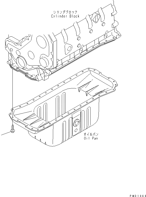 Схема запчастей Komatsu SA6D102E-1C - МАСЛЯНЫЙ ПОДДОН БОЛТ(№-) ДВИГАТЕЛЬ