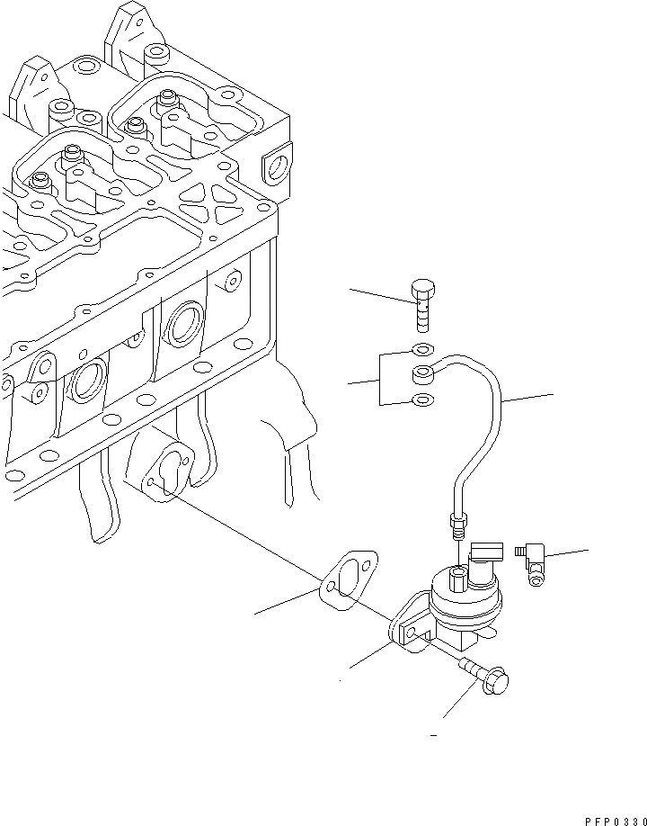 Схема запчастей Komatsu SA6D102E-1AA - НАСОС ПОДКАЧКИ ТОПЛИВА ДВИГАТЕЛЬ