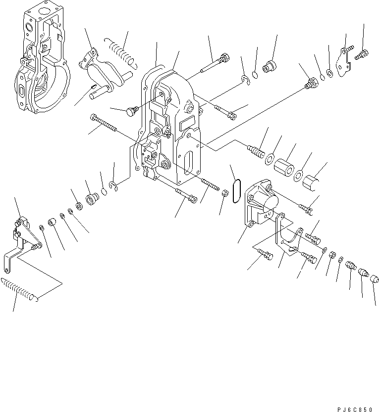 Схема запчастей Komatsu SA6D102E-1B - ТОПЛ. НАСОС (РЕГУЛЯТОР) (/) (ВНУТР. ЧАСТИ)(№-) ДВИГАТЕЛЬ