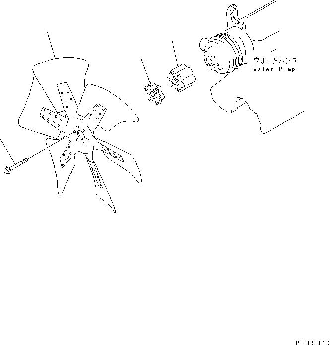 Схема запчастей Komatsu SA6D108-1G - ВЕНТИЛЯТОР ОХЛАЖДЕНИЯ ДВИГАТЕЛЬ