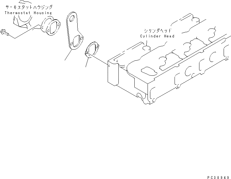 Схема запчастей Komatsu SA6D108-1G-7 - ПЕРЕДН. ПОДВЕСН. КРОНШТЕЙН(№-) ДВИГАТЕЛЬ