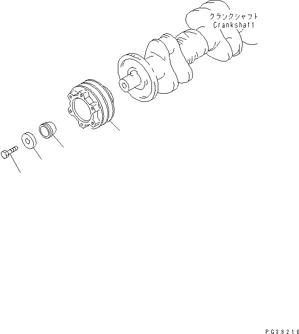 Схема запчастей Komatsu SA6D108-1G-7 - ШКИВ КОЛЕНВАЛА(№9-) ДВИГАТЕЛЬ