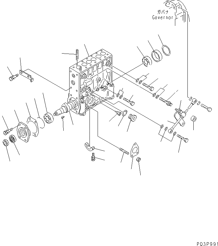 Схема запчастей Komatsu SA6D140E-2A-7D - ТОПЛ. НАСОС (НАСОС) (/) (ВНУТР. ЧАСТИ)(№7-) ДВИГАТЕЛЬ