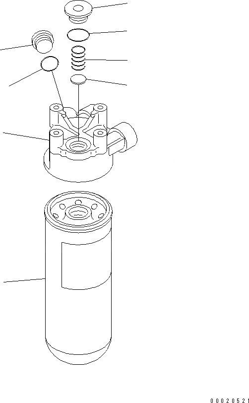 Схема запчастей Komatsu SA6D140-1B-G - МАСЛ. ФИЛЬТР (ORDERING ПЕРЕДАЧАDED ЧАСТИ)(№998-) ДВИГАТЕЛЬ