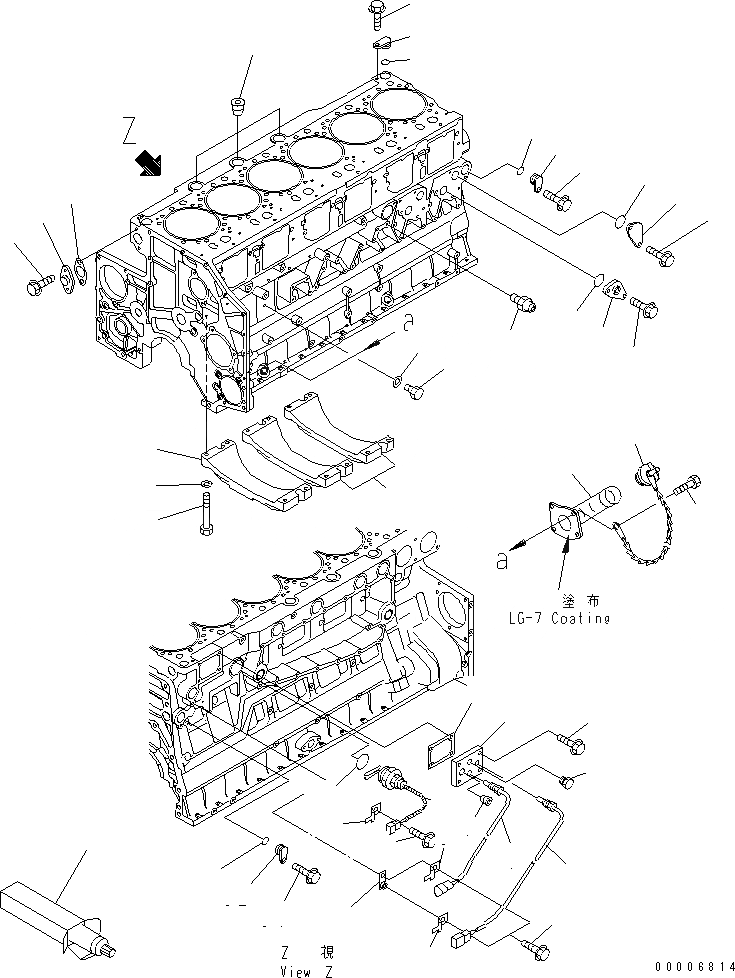 Схема запчастей Komatsu SA6D140E-3E-7 - БЛОК ЦИЛИНДРОВ КРЫШКАAND МАСЛОНАЛИВНОЙ ПАТРУБОК (МОРОЗОУСТОЙЧИВ. СПЕЦИФИКАЦИЯ.)(№-) ДВИГАТЕЛЬ