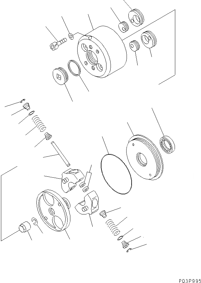 Схема запчастей Komatsu SA6D140E-2A-7 - ТОПЛ. НАСОС (ТАЙМЕР) (СПЕЦ-Я ДЛЯ БОЛЬШИХ ВЫСОТ.) (ВНУТР. ЧАСТИ)(№99-) ДВИГАТЕЛЬ