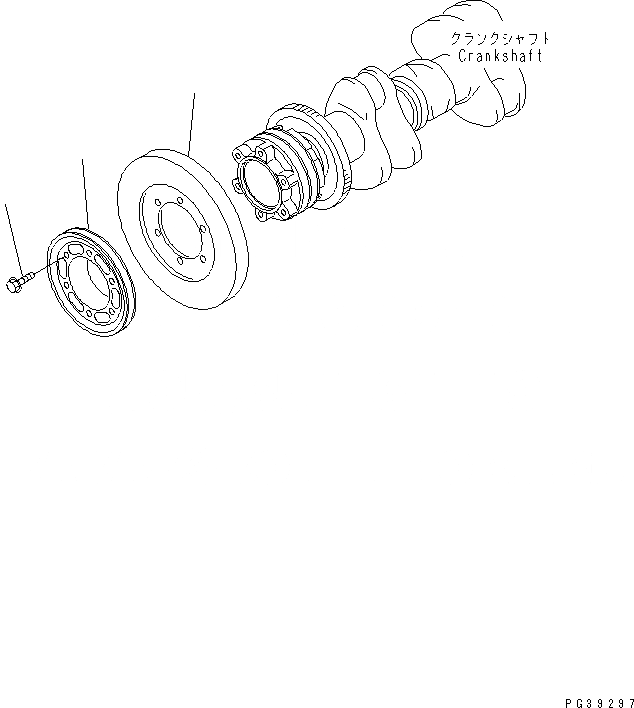 Схема запчастей Komatsu SA6D108-1C-7D - ДЕМПФЕР(№-) ДВИГАТЕЛЬ