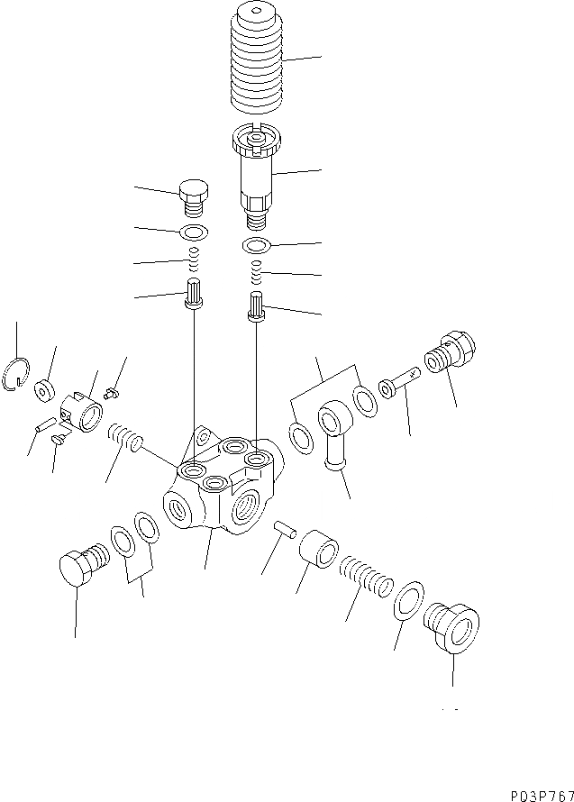 Схема запчастей Komatsu SA6D108-1D - ТОПЛ. НАСОС (ПОДКАЧИВАЮЩ. НАСОС) (ВНУТР. ЧАСТИ)(№8-) ДВИГАТЕЛЬ