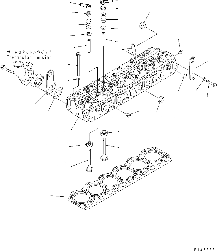 Схема запчастей Komatsu SA6D110-1G - ГОЛОВКА ЦИЛИНДРОВ ГОЛОВКА ЦИЛИНДРОВ