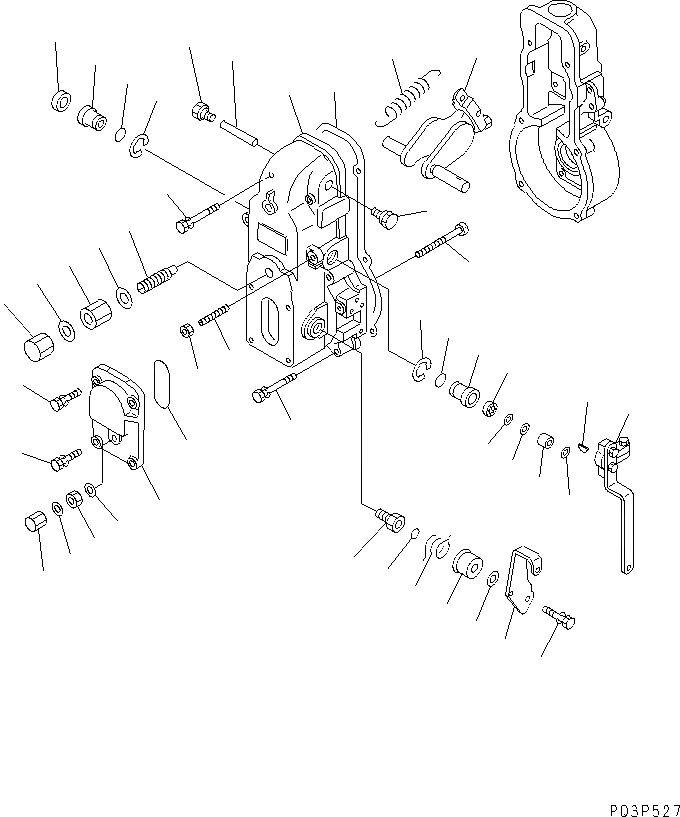 Схема запчастей Komatsu SA6D110-1G - ТОПЛ. НАСОС (РЕГУЛЯТОР) (/) ТОПЛИВН. СИСТЕМА