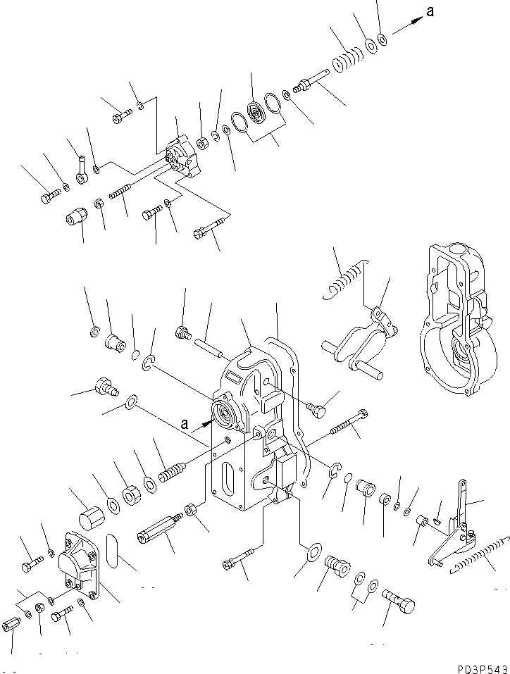 Схема запчастей Komatsu SA6D110-1A - ТОПЛ. НАСОС (РЕГУЛЯТОР) (/) ТОПЛИВН. СИСТЕМА
