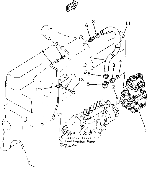 Схема запчастей Komatsu SA6D110-1A - КОМПРЕССОР И ТРУБЫ АКСЕССУАРЫ