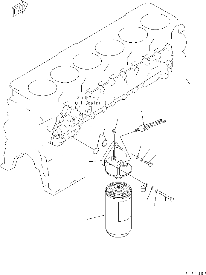 Схема запчастей Komatsu SA6D110-1P - МАСЛ. ФИЛЬТР СИСТЕМА СМАЗКИ МАСЛ. СИСТЕМА