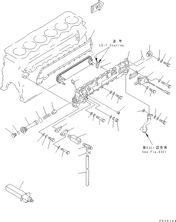 Схема запчастей Komatsu SA6D110-1V - СИСТЕМА СМАЗКИ МАСЛООХЛАДИТЕЛЬ (A СПЕЦ-Я.) СИСТЕМА СМАЗКИ МАСЛ. СИСТЕМА