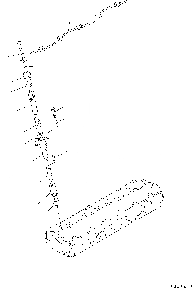 Схема запчастей Komatsu SA6D110-1P-B - ТОПЛИВН. ФОРСУНКА И СЛИВНАЯ ТРУБКА ТОПЛИВН. СИСТЕМА