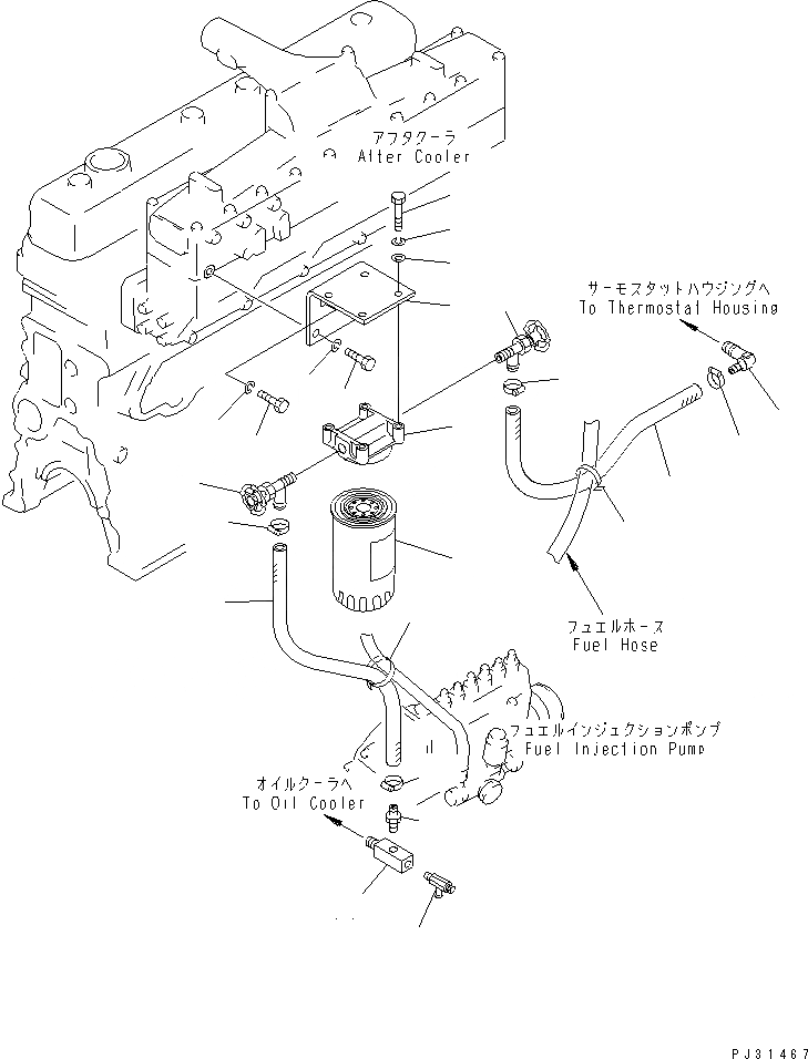 Схема запчастей Komatsu SA6D110-1P-B - АНТИКОРРОЗ. ЭЛЕМЕНТ И ТРУБЫ СИСТЕМА ОХЛАЖДЕНИЯ