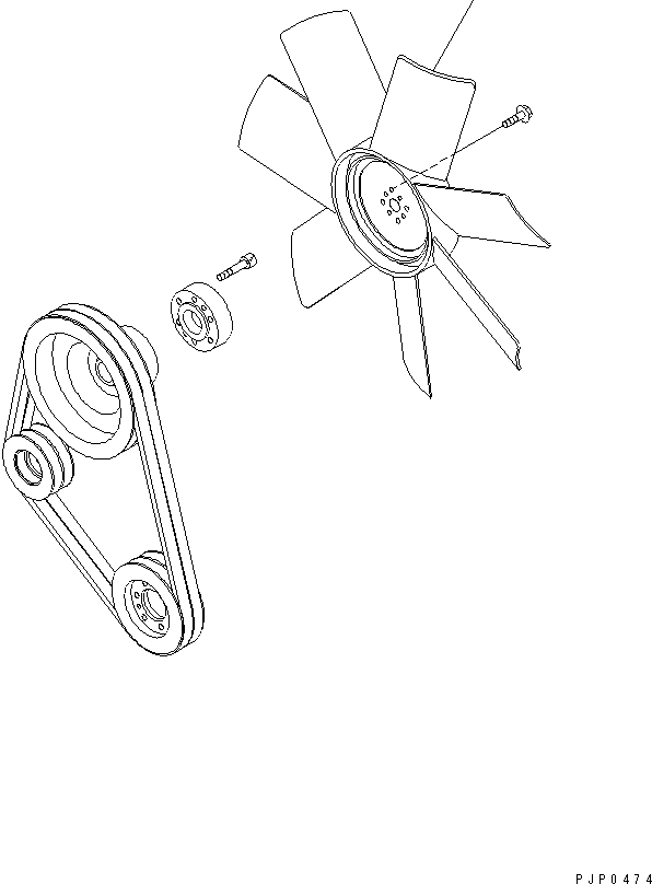 Схема запчастей Komatsu SA6D114E-1-GD - ВЕНТИЛЯТОР ОХЛАЖДЕНИЯ ДВИГАТЕЛЬ
