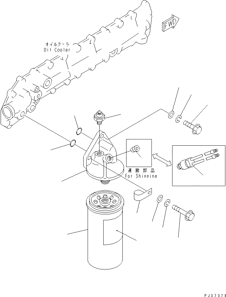 Схема запчастей Komatsu SA6D110-1C - МАСЛ. ФИЛЬТР И КРЕПЛЕНИЕ СИСТЕМА СМАЗКИ МАСЛ. СИСТЕМА
