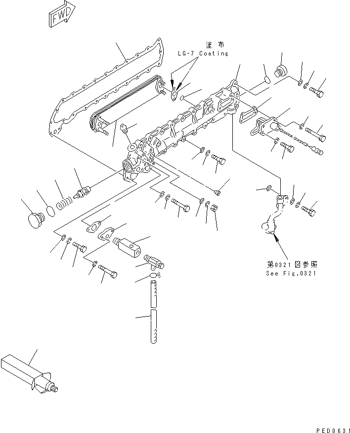 Схема запчастей Komatsu SA6D110-1R - СИСТЕМА СМАЗКИ МАСЛООХЛАДИТЕЛЬ (МОРОЗОУСТОЙЧИВ. СПЕЦИФИКАЦИЯ.)(№-7) СИСТЕМА СМАЗКИ МАСЛ. СИСТЕМА