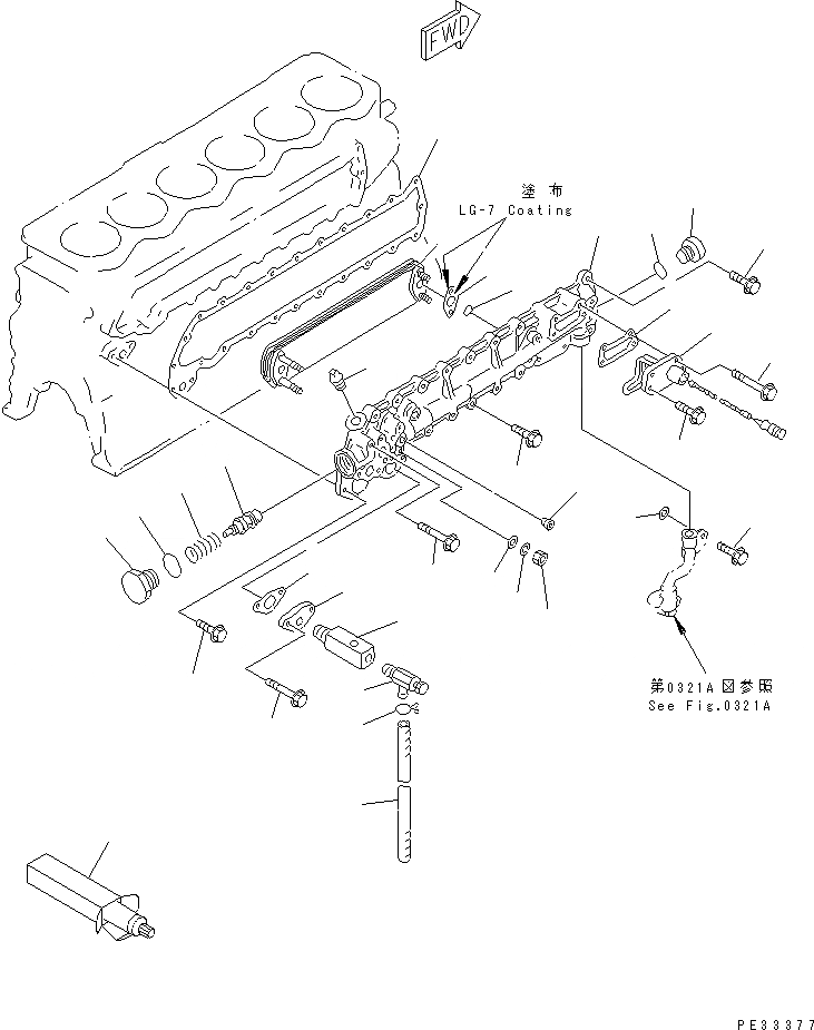 Схема запчастей Komatsu SA6D110-1R - СИСТЕМА СМАЗКИ МАСЛООХЛАДИТЕЛЬ (МОРОЗОУСТОЙЧИВ. СПЕЦИФИКАЦИЯ.)(№8-) СИСТЕМА СМАЗКИ МАСЛ. СИСТЕМА