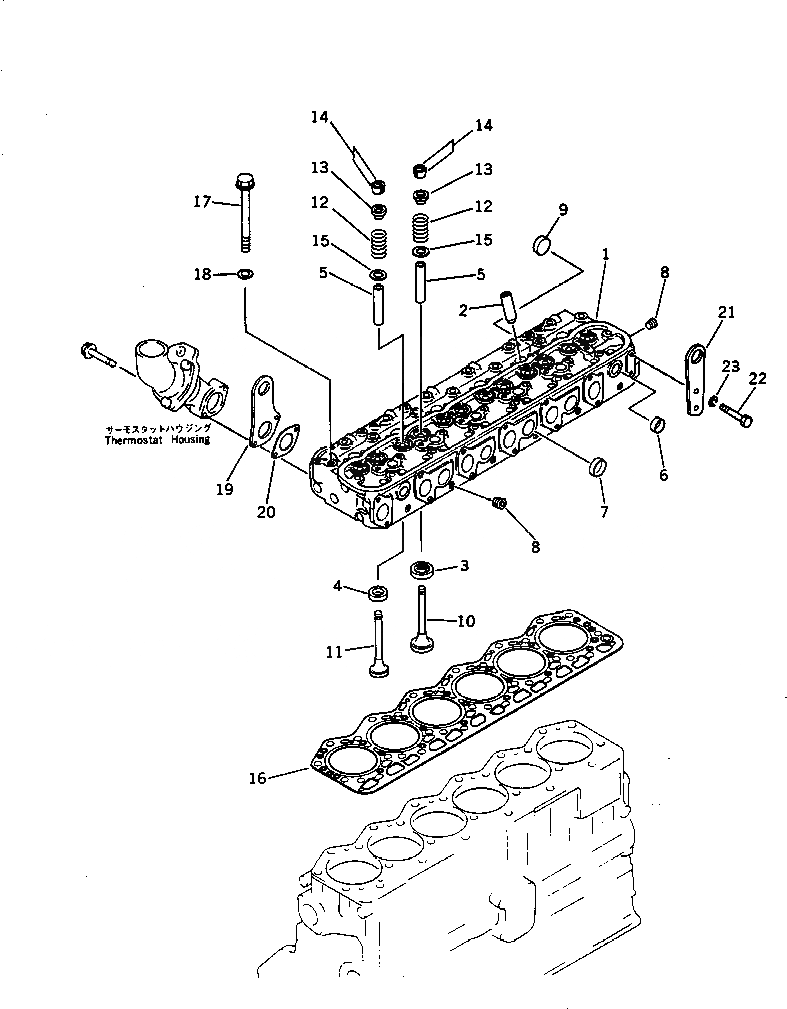 Схема запчастей Komatsu SA6D110-1C - ГОЛОВКА ЦИЛИНДРОВ ГОЛОВКА ЦИЛИНДРОВ