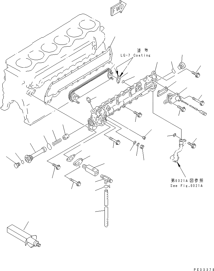 Схема запчастей Komatsu SA6D110-1W - СИСТЕМА СМАЗКИ МАСЛООХЛАДИТЕЛЬ (МОРОЗОУСТОЙЧИВ. СПЕЦИФИКАЦИЯ.)(№9-) СИСТЕМА СМАЗКИ МАСЛ. СИСТЕМА