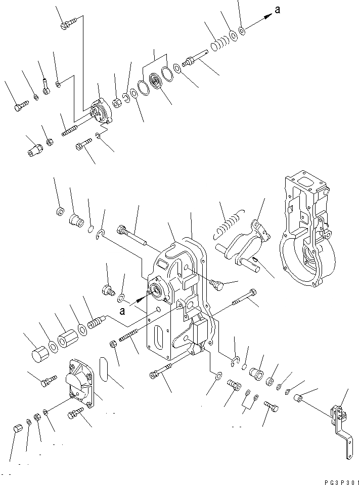 Схема запчастей Komatsu SA6D110-1W - ТОПЛ. НАСОС (РЕГУЛЯТОР) (/)(№997-) ТОПЛИВН. СИСТЕМА