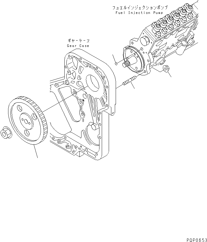 Схема запчастей Komatsu SA6D114-1AA - КРЕПЛЕНИЕ ТОПЛ. НАСОСА ДВИГАТЕЛЬ